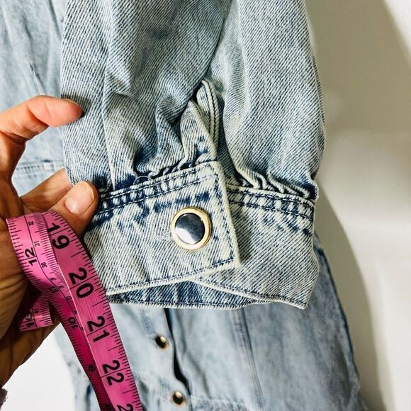 River Island Denim Light Thinker T Women's Blue Denim Drop Waist Dress Size 6 - Picture 6 of 13